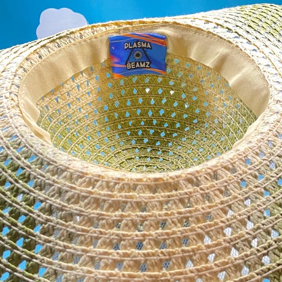 Plasma Beamz Upcycled Tie-Dyed Straw Sun Hat main image 4